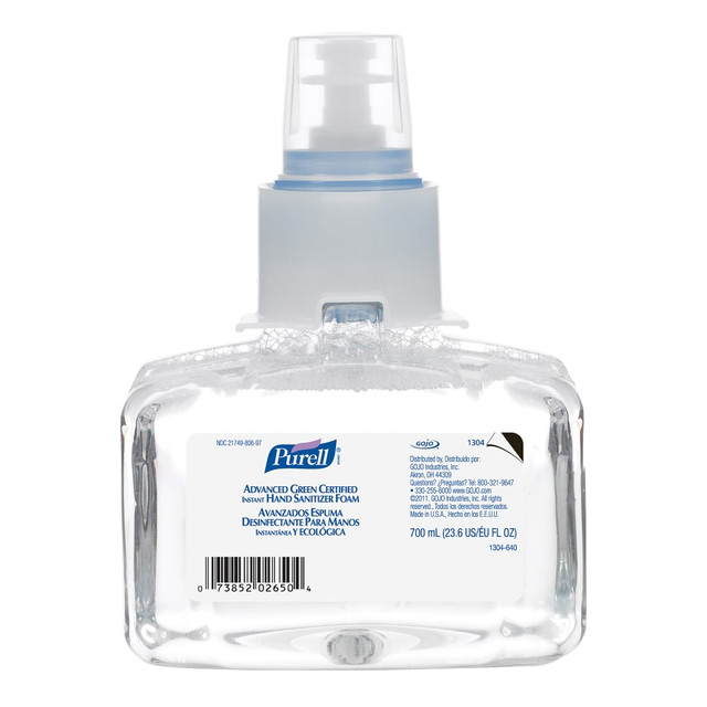 GOJO INDUSTRIES INC 1304-03 Purell ADX Advanced Green Certified Foam Instant Hand Sanitizer, 23.6 Oz