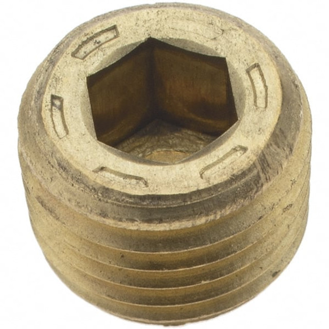 Holo-Krome 11104 1/4-18, 13/32" OAL, Brass Socket Pressure Plug