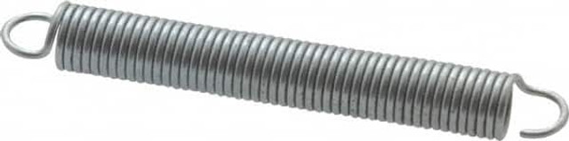 Gardner Spring 37018G Extension Spring: 1/8" OD, 1.6 lb Max Load, 1.93" Extended Length, 0.016" Wire Dia