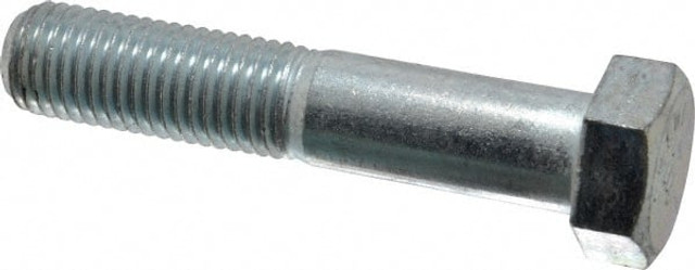 MSC MSC-30165-41/2 Hex Head Cap Screw: 7/8-9 x 4-1/2", Grade 5 Steel, Zinc-Plated