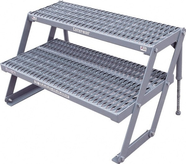 Cotterman D0550096-02 2-Step Steel Platform: 800 lb Capacity, 36" Wide, 12" Deep