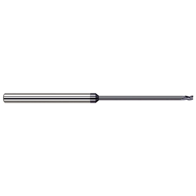 Harvey Tool 58331-C3 Square End Mill:  0.0310" Dia, 0.046" LOC, 0.125" Shank Dia, 2.5" OAL, 3 Flutes, Solid Carbide