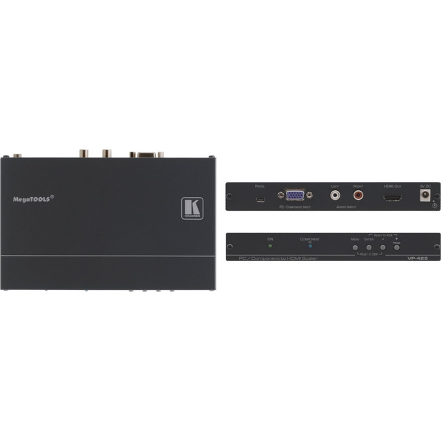 KRAMER VP-425  Computer Graphics Video & HDTV to HDMI ProScale Digital Scaler - Functions: Video Scaling, Image Freeze - 1920 x 1080 - VGA - USB - Audio Line In - External