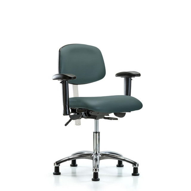 Blue Ridge Ergonomics MSC43665 Task Chair: Vinyl, Colonial Blue