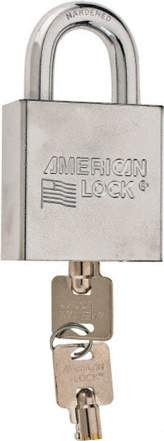 American Lock A7300KA-36005 Padlock: Steel, Keyed Alike, 2-1/4" Wide, Chrome-Plated