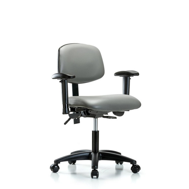 Blue Ridge Ergonomics MSC46051 Task Chair: Vinyl, Sterling