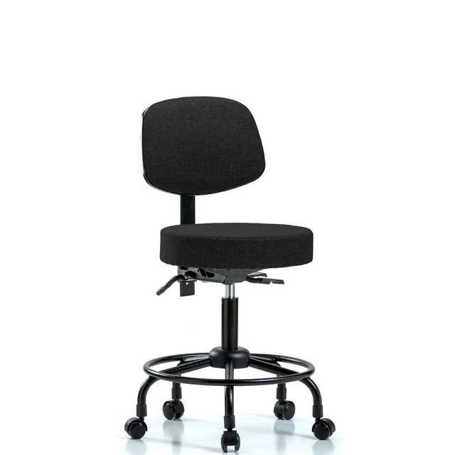 Blue Ridge Ergonomics MSC41878 Adjustable Height Swivel Stool: Olefin, 24" Seat Width, 24" Seat Depth