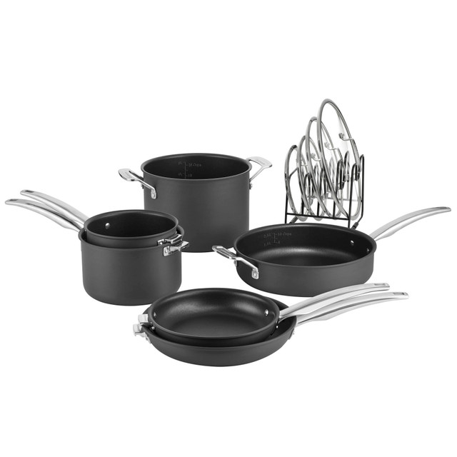 CONAIR CORPORATION N61-11 Cuisinart Anodized Non-Stick 11-Piece Cookware Set, Dark Brown CONAIR CORPORATION N61-11 Cuisinart Anodized Non-Stick 11-Piece Cookware Set, Dark Brown