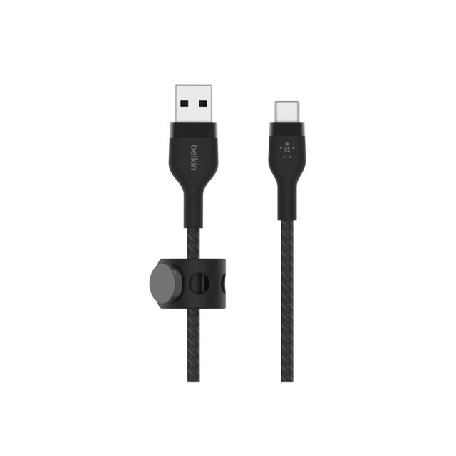 BELKIN, INC. CAB010BT2MBK Belkin BoostCharge Pro Flex Braided USB-A To Lightning Cable, 1M/3.3FT, Black