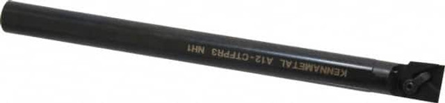 Kennametal 1094878 Indexable Boring Bar: A12CTFPR3, 23.62 mm Min Bore Dia, Right Hand Cut, 3/4" Shank Dia, Steel