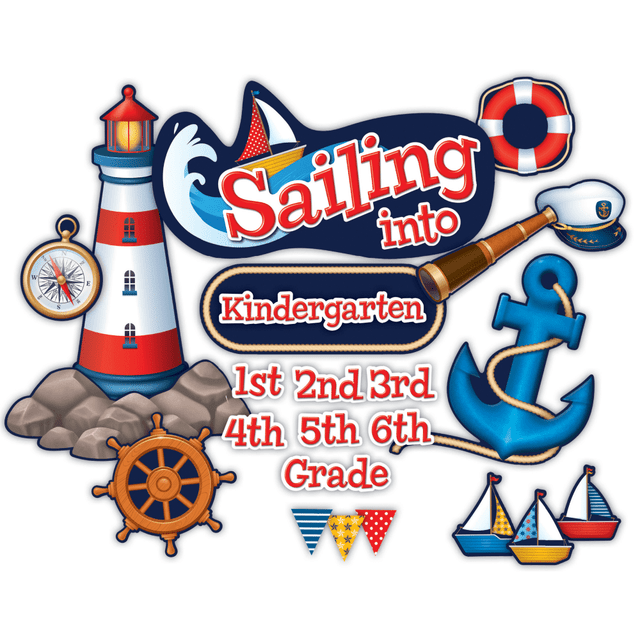 ARTHUR SCHUMAN INC. TCR5440 Teacher Created Resources Sailing Into Bulletin Board Set, Multicolor ARTHUR SCHUMAN INC. TCR5440 Teacher Created Resources Sailing Into Bulletin Board Set, Multicolor
