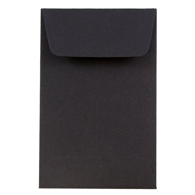 JAM PAPER AND ENVELOPE 352527801 JAM PAPER #1 Coin Business Envelopes, 2 1/4in x 3 1/2in, Smooth Black, Pack Of 25