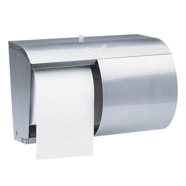 Scott 09606 Coreless Double Roll Stainless Steel Toilet Tissue Dispenser