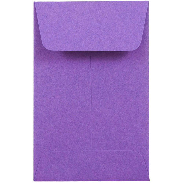 JAM PAPER AND ENVELOPE JAM Paper 353027837  #1 Coin Business Colored Envelopes, 2 1/4 x 3 1/2, Violet Purple Recycled, 25/Pack