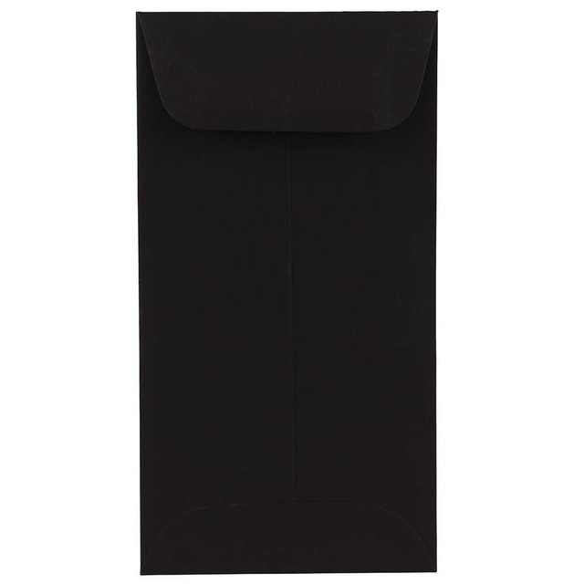 JAM PAPER AND ENVELOPE 351027549 JAM PAPER #7 Coin Business Premium Envelopes, 3 1/2in x 6 1/2in, Smooth Black, Pack Of 25