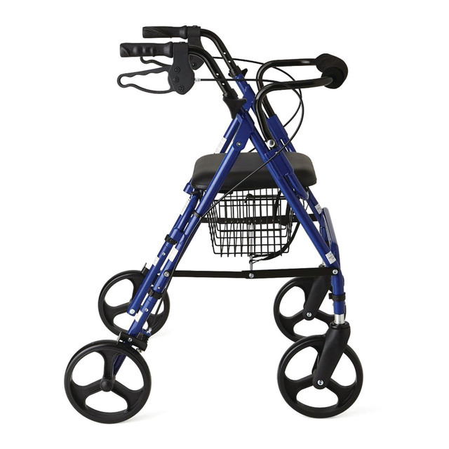 MEDLINE INDUSTRIES, INC. Medline MDS86825  Guardian Aluminum Rollator, 8in Wheels, Blue