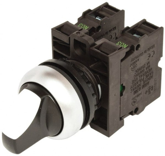 Eaton Cutler-Hammer M22-WRK3-K20 Selector Switch with Contact Blocks: 3 Positions, Maintained (MA), Knob