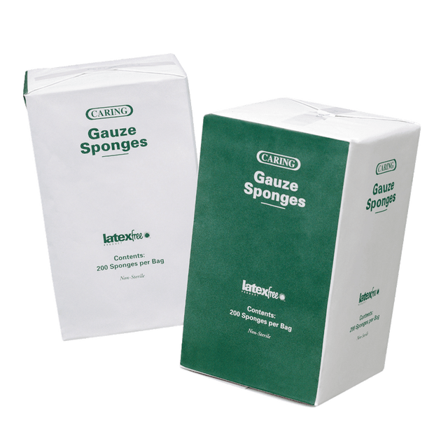 MEDLINE INDUSTRIES, INC. PRM21412C Medline Nonsterile Gauze Sponges, 4in x 4in, 12-Ply, Pack Of 200