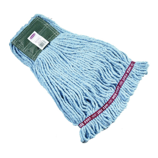 RUBBERMAID FGA25206BL00 Premium Web Foot Shrinkless Wet Mop, Medium 5in Headband, Blue RUBBERMAID FGA25206BL00 Premium Web Foot Shrinkless Wet Mop, Medium 5in Headband, Blue