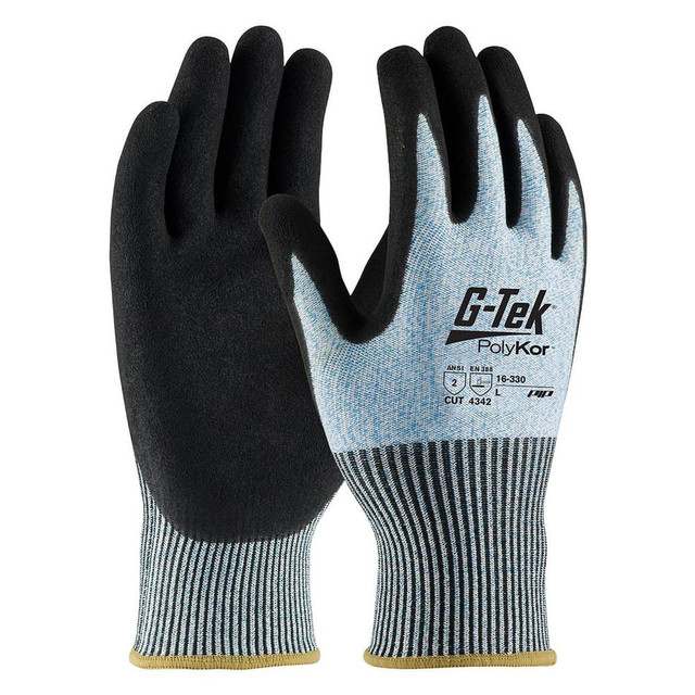 PIP 16-330/L Cut, Puncture & Abrasive-Resistant Gloves: Size L, ANSI Cut A2, ANSI Puncture 2, Nitrile, Polyester Blend