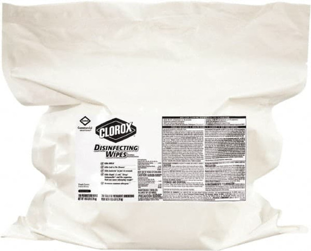 Clorox CLO31428 Disinfecting Wipes: Pre-Moistened, 700 Sheet/Pack,