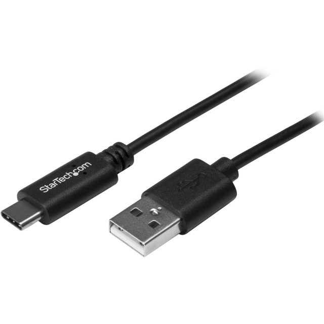 STARTECH.COM USB2AC50CM  0.5m USB C to USB A Cable - M/M - USB 2.0 - USB-C Charger Cable - USB 2.0 Type C to Type A Cable - First End: 1 x Type A Male USB - Second End: 1 x Type C Male USB - 60 MB/s - Shielding - Nickel Plated Connector - Black