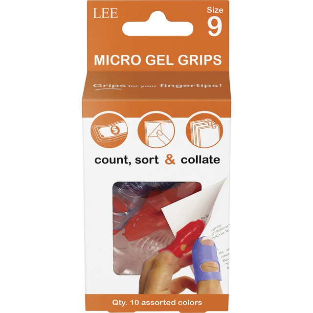 LEE PRODUCTS COMPANY 61090 LEE Micro Gel Grips - #9 with 0.75in Diameter - Large Size - Rubber - Assorted