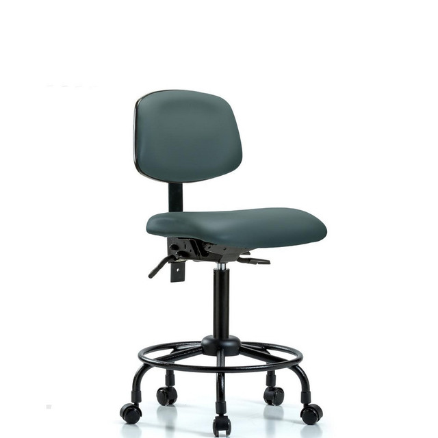 Blue Ridge Ergonomics MSC50533 Task Chair: Vinyl, Colonial Blue