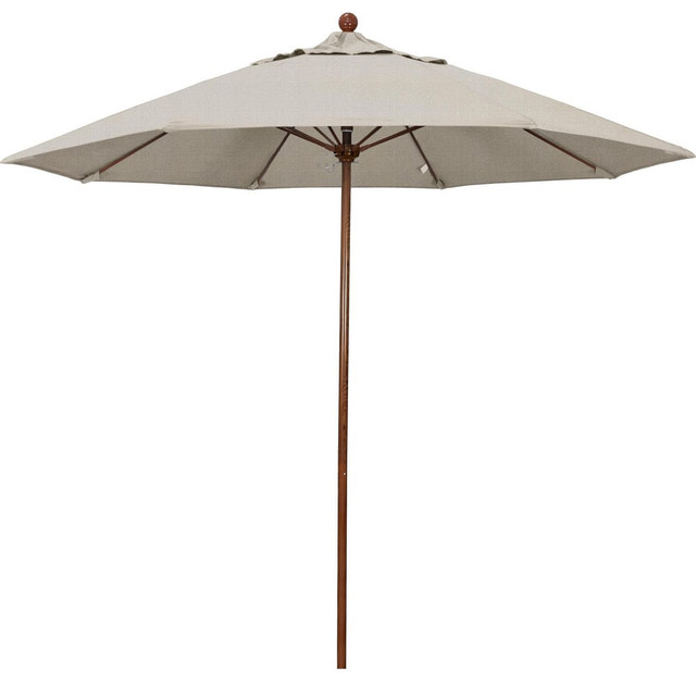 California Umbrella 194061627372 Patio Umbrellas; Fabric Color: Woven Granite ; Base Included: No ; Fade Resistant: Yes ; Diameter (Feet): 9 ; Canopy Fabric: Olefin