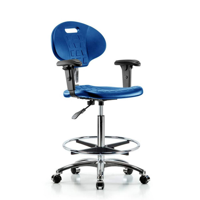 Blue Ridge Ergonomics MSC40160 Task Chair: Polyurethane, Blue