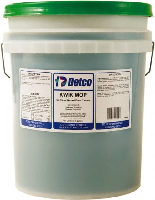 Detco 0986-005 Kwik Mop, 5 Gal Pail, Concentrated Neutral Floor Cleaner