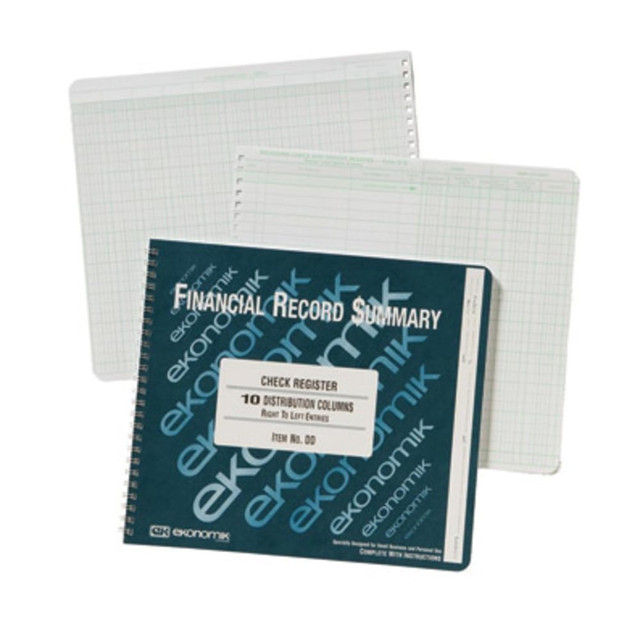 EKONOMIK SYSTEMS DD Ekonomik Financial Record Summary, 8 3/4in x 10in, 100% Recycled EKONOMIK SYSTEMS DD Ekonomik Financial Record Summary, 8 3/4in x 10in, 100% Recycled