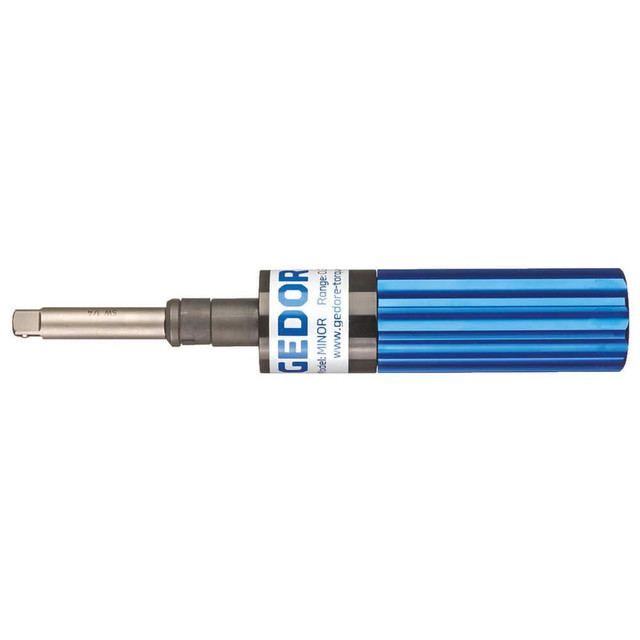 Gedore 2306638 Torque Limiting Screwdrivers; Minimum Torque (Nm): 0.140 ; Maximum Torque (Nm): 1.350 ; Drive Size: 1/4in (Inch); Torque Adjustability: Pre-Set ; Overall Length (mm): 43.7000 ; Accuracy: +/- 6 %
