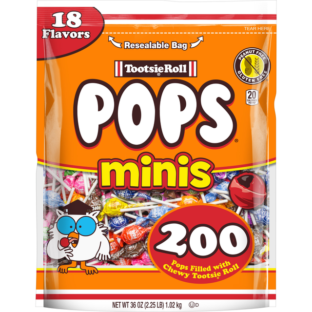 TOOTSIE ROLL INDUSTRIES INC. 113725 Tootsie Pops Miniatures, 36 Oz. Bag
