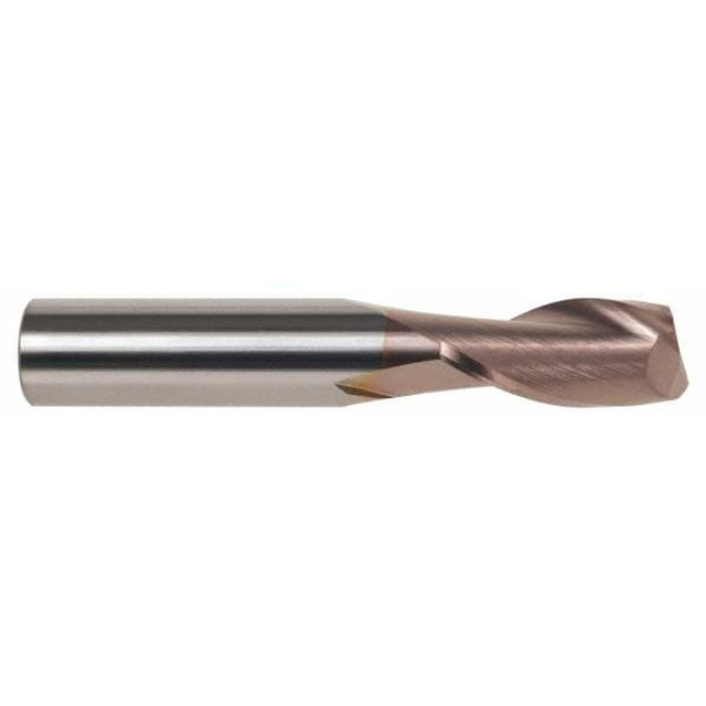 SGS 39523 Square End Mill: 3/16'' Dia, 5/8'' LOC, 3/16'' Shank Dia, 2'' OAL, 2 Flutes, Solid Carbide