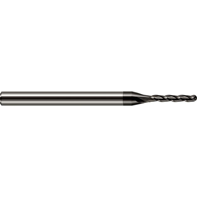 Harvey Tool 12820-C4 Ball End Mill: 0.02" Dia, 0.1" LOC, 3 Flute, Solid Carbide