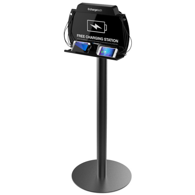 CHARGETECH ENTERPRISES, LLC ChargeTech CT-300024  S9 Freestanding Phone Charging Station, Black, CT-300024