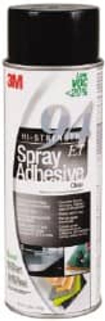 3M 7000121417 Spray Adhesive: 24 oz Aerosol Can, Clear