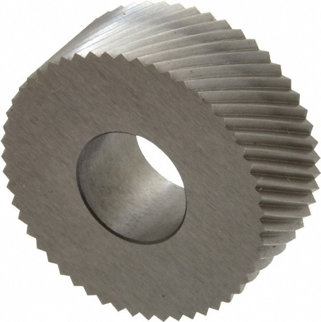 MSC PHR-216 Standard Knurl Wheel: 1-1/4" Dia, 90 ° Tooth Angle, 16 TPI, Diagonal, High Speed Steel