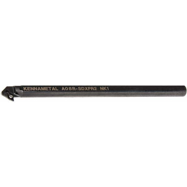 Kennametal 1094681 Indexable Boring Bar: A08RSDXPR2, 18.54 mm Min Bore Dia, Right Hand Cut, 1/2" Shank Dia, -5 ° Lead Angle, Steel