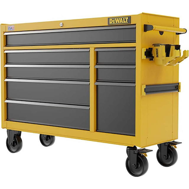 DeWALT DWST52082 Tool Roller Cabinets; Drawers Range: 5 - 10 Drawers ; Overall Weight Capacity: 2000 ; Top Material: Steel ; Color: Black; Yellow ; Load Capacity Range: 1400 to 2499 Lb ; Locking Mechanism: Keyed