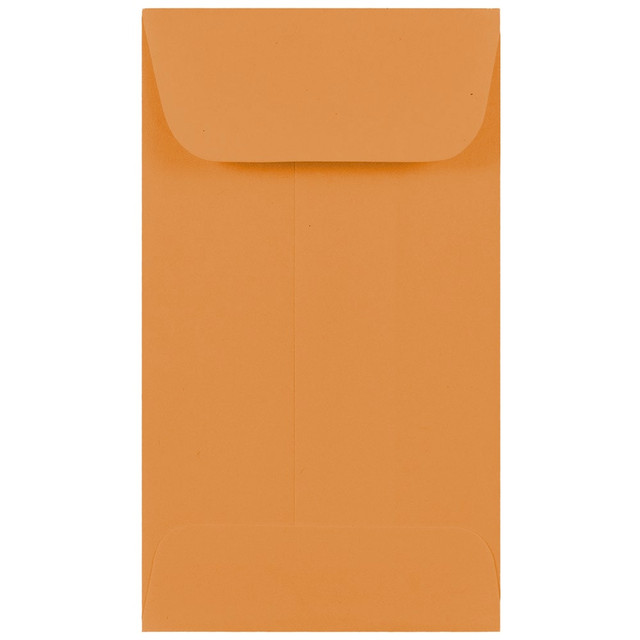 JAM PAPER AND ENVELOPE JAM Paper 1623989  #3 Coin Business Colored Envelopes, 2 1/2 x 4 1/4, Brown Kraft Manila, 25/Pack