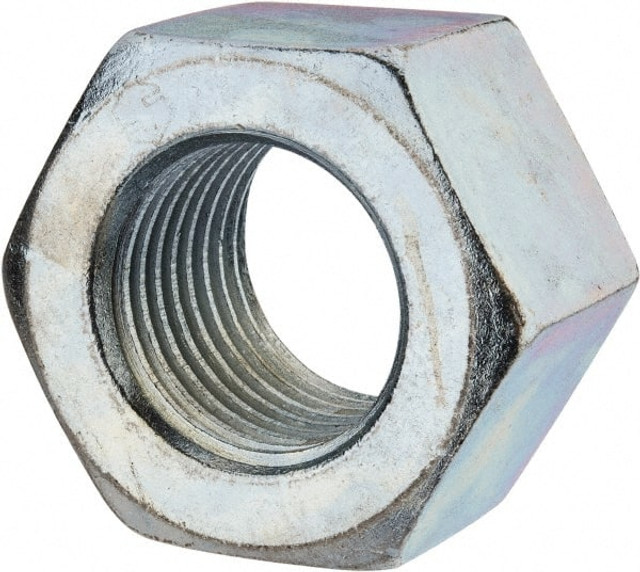 Value Collection HHNI22500-001BX Hex Nut: 2-1/2 - 4, Grade 2 Steel, Zinc Clear Finish