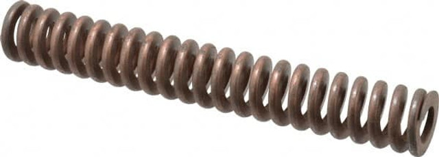 Associated Spring Raymond 105-740 Die Spring: 1-1/2" Hole Dia, 3/4" Rod Dia, 10" Free Length, Gold