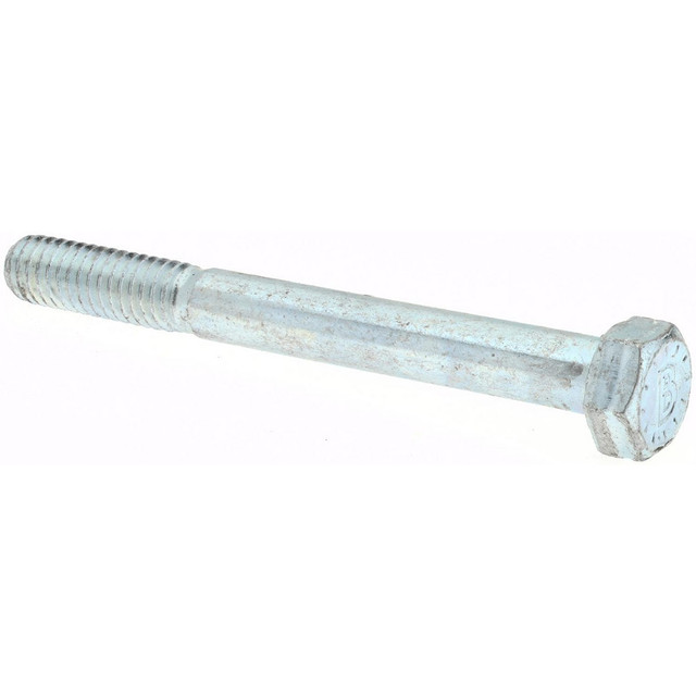 Bowmalloy 36198 Hex Head Cap Screw: 7/8-9 x 3", Grade 9 Alloy Steel, Zinc-Plated Clear Chromate