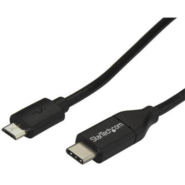 STARTECH.COM USB2CUB2M  2m 6 ft USB C to Micro USB Cable - M/M - USB 2.0 - USB-C to Micro USB Charge Cable - USB 2.0 Type C to Micro B Cable - 6.56 ft USB Data Transfer Cable for Hard Drive, Cellular Phone, Tablet, Notebook, Desktop Computer