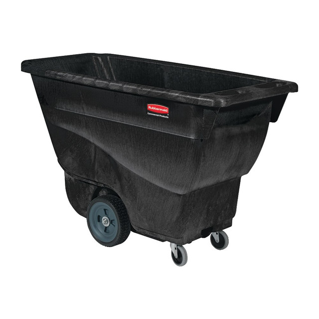 RUBBERMAID FG9T1300 BLA  Commercial Utility Duty Tilt Truck - 450 lb Capacity - Structofoam - x 26in Width x 53in Depth x 33in Height - Black - 1 Each