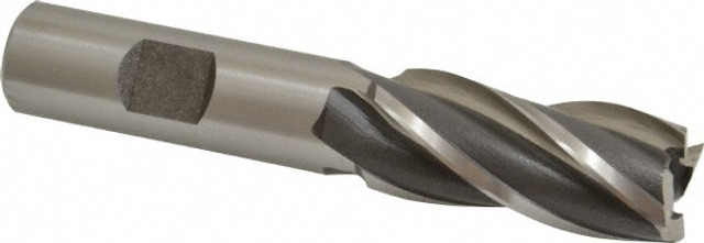 OSG 5812300 Square End Mill: 0.7087'' Dia, 1-5/8'' LOC, 5/8'' Shank Dia, 3-3/4'' OAL, 4 Flutes, Cobalt