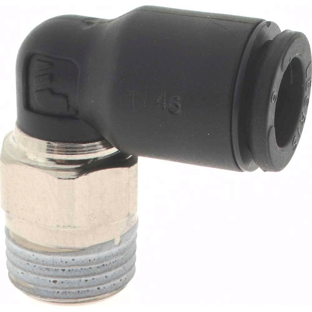 Legris 3109 06 10 Push-To-Connect Tube to Male BSPT Tube Fitting: Male Elbow, 1/8" Thread