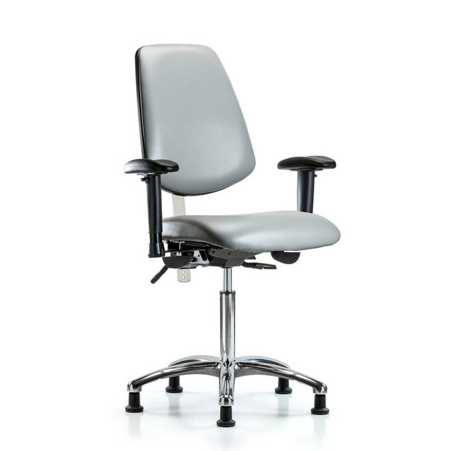 Blue Ridge Ergonomics MSC44517 Task Chair: Vinyl, Sterling